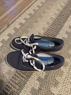 Keds Navy Canvas Sneakers with White Laces
